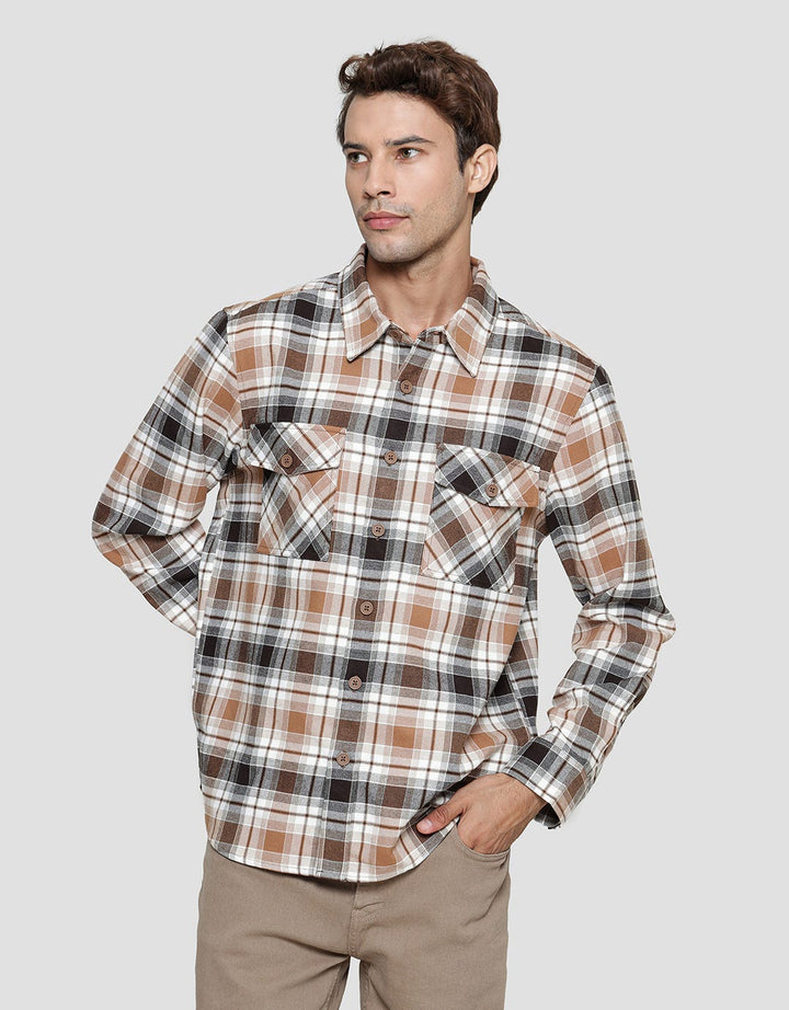 Details Twill Checks Kemeja Pria