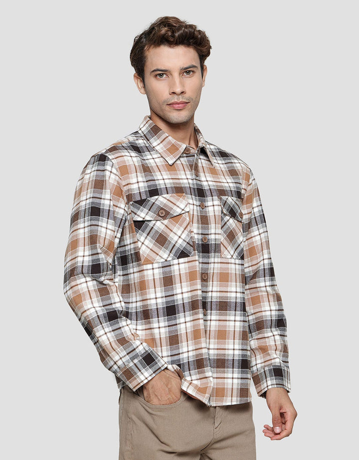 Details Twill Checks Kemeja Pria