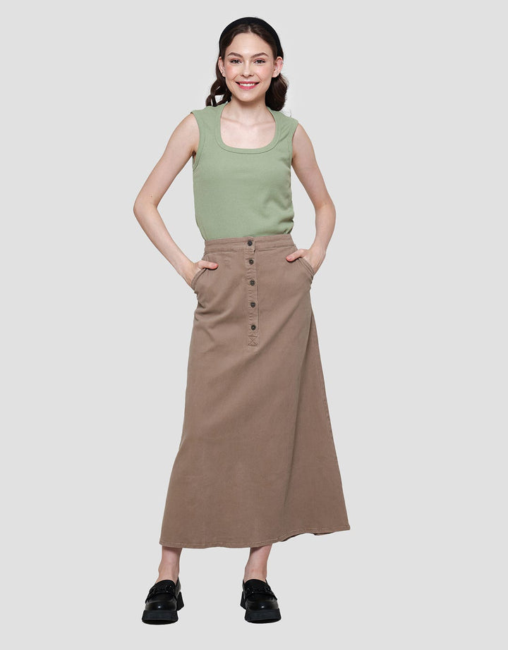 Nevada Solid Rib Round Neck Kaos Tanktop Wanita