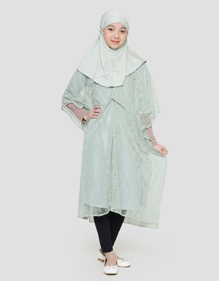Sweet Miss Modest Tunic Lace Hijab Maxi Dress for Girls