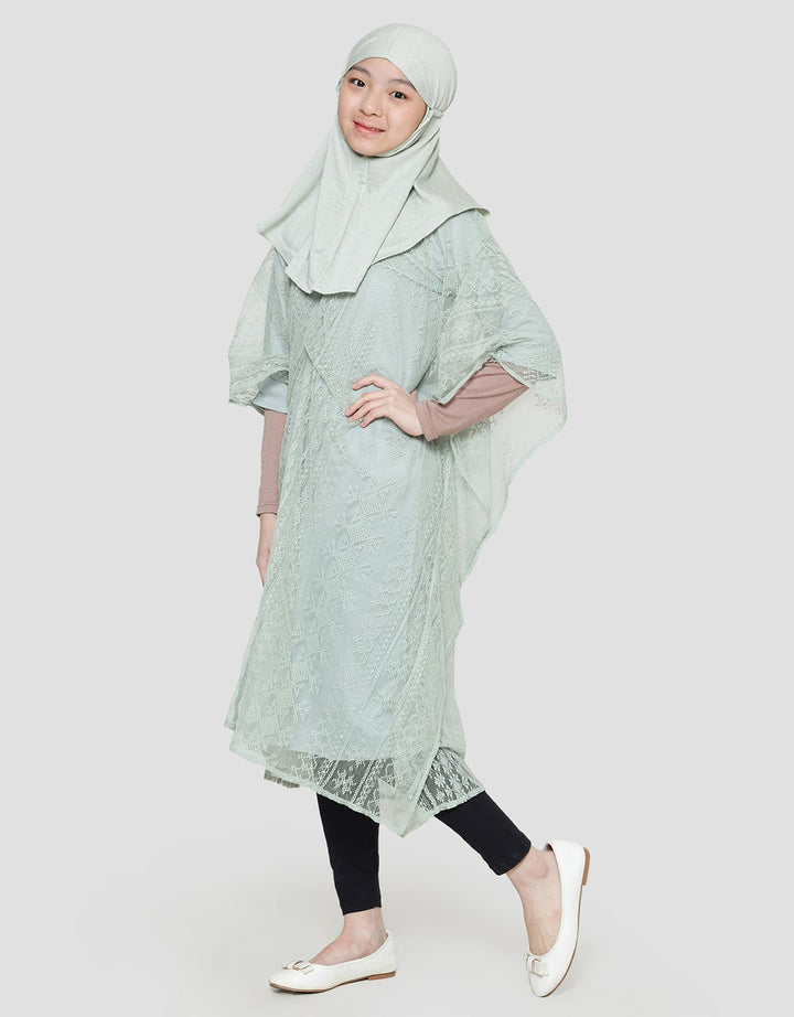 Sweet Miss Modest Tunic Lace Hijab Maxi Dress for Girls