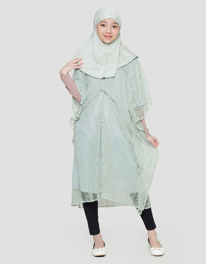 Sweet Miss Modest Tunic Lace Hijab Maxi Dress for Girls