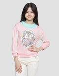 Aero Komb Leher Rib Unicorn Bunga Sweater Anak Perempuan