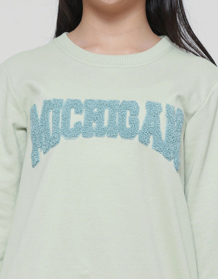 Nevada Chenille City Pinggang Serut Sweater Tunik Anak Perempuan
