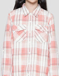 Nevada Checkered Collar With Two Pocket Blouse for Girls