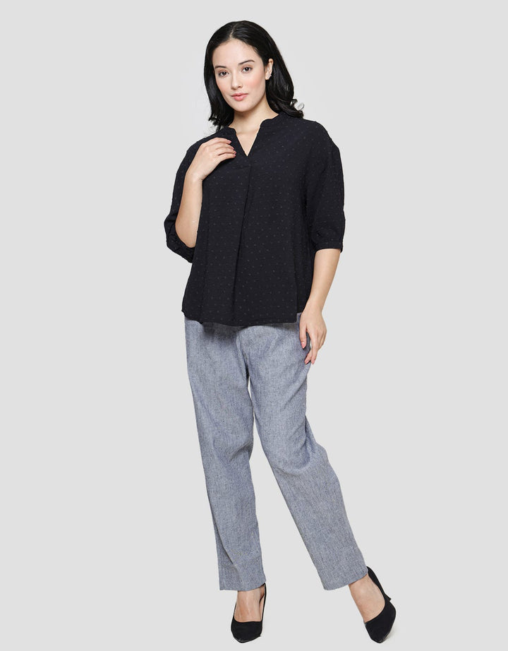 St. Yves Blouse Polyester Dobby With Sleeve Cuff Wanita