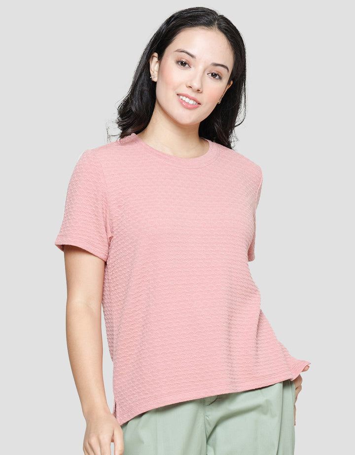 Connexion Textured Plain Women's T-Shirt