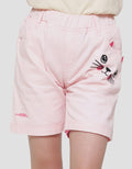 Little M Twill Kantong Bordir Kucing Celana Pendek Anak Perempuan