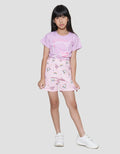 Little M Unicorn Print Celana Pendek Anak Perempuan