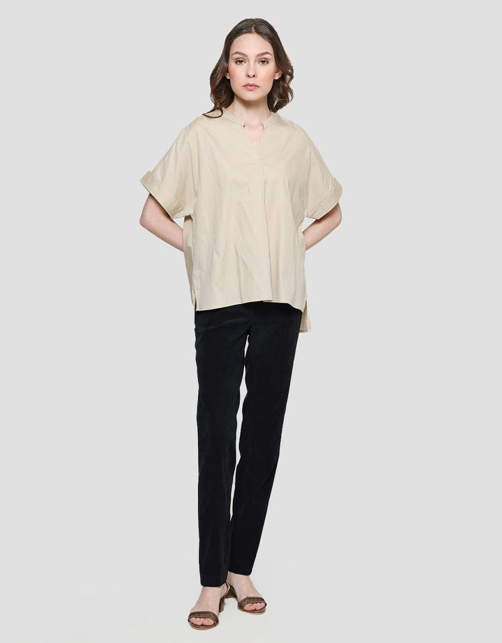 Connexion Skipper Neck Top Blouse Wanita