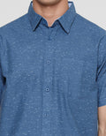 Cole Aop Linen Slub Dotted Kemeja Lengan Pendek Pria