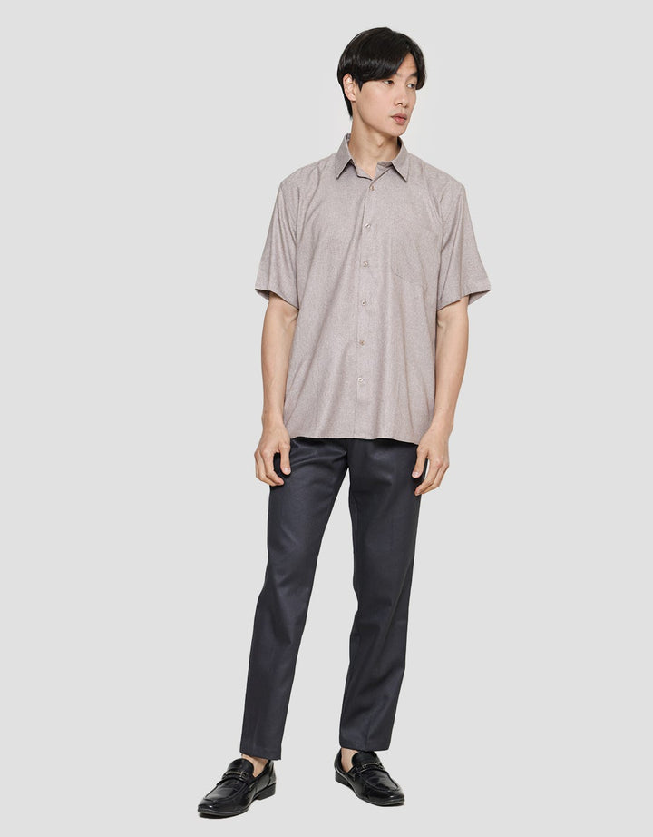 Stanley Adams Kemeja Lengan Pendek Pria Regular Texture