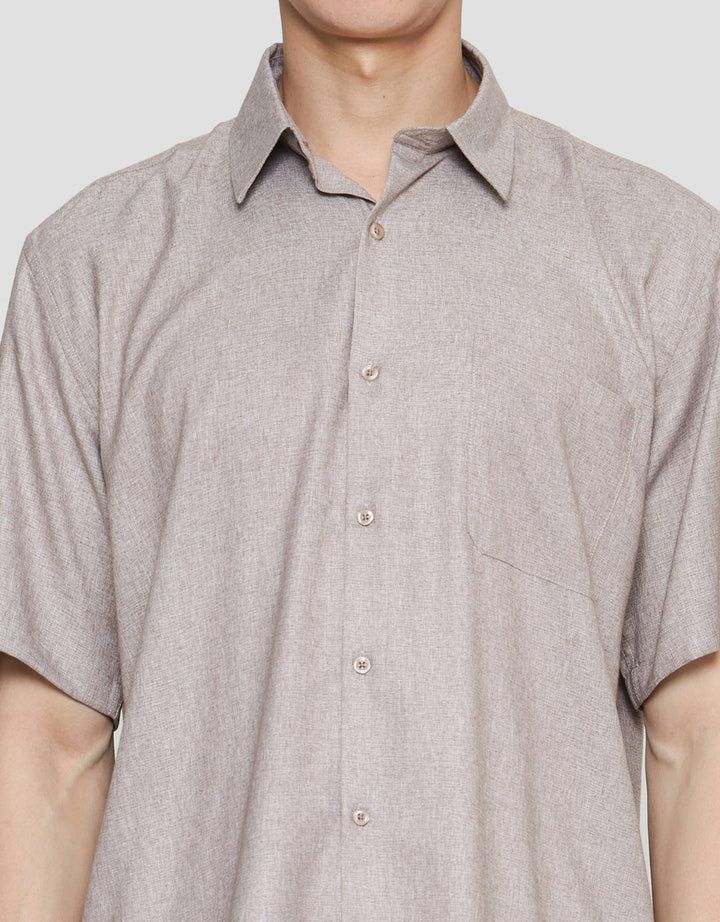 Stanley Adams Kemeja Lengan Pendek Pria Regular Texture