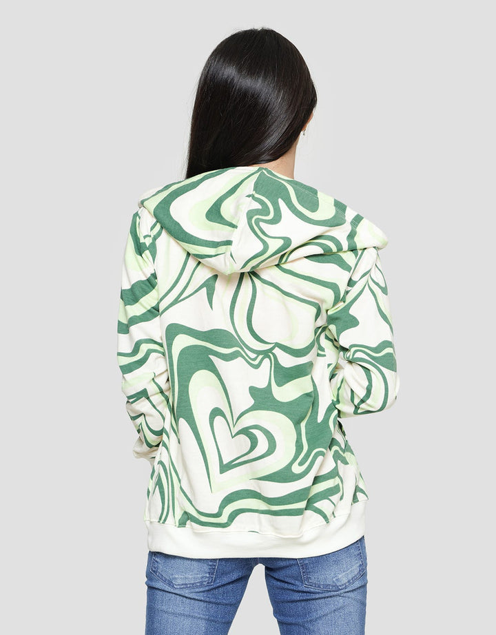 Nevada Fullprint Retro Jaket Hoodie Anak Perempuan