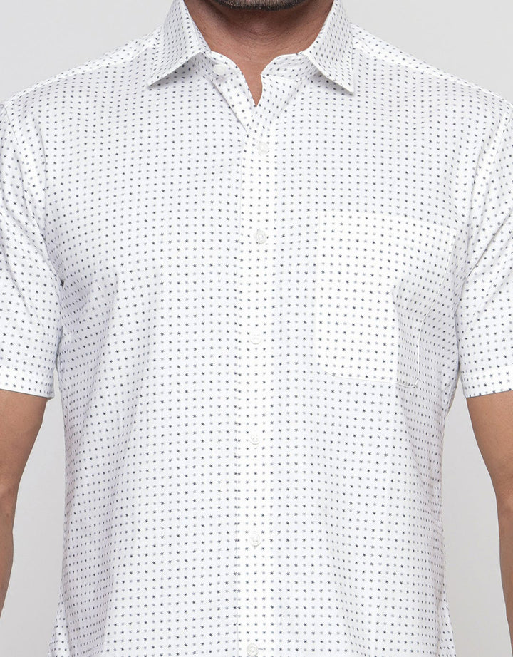 Cole Full Print Kemja Slim Lengan Pendek Pria