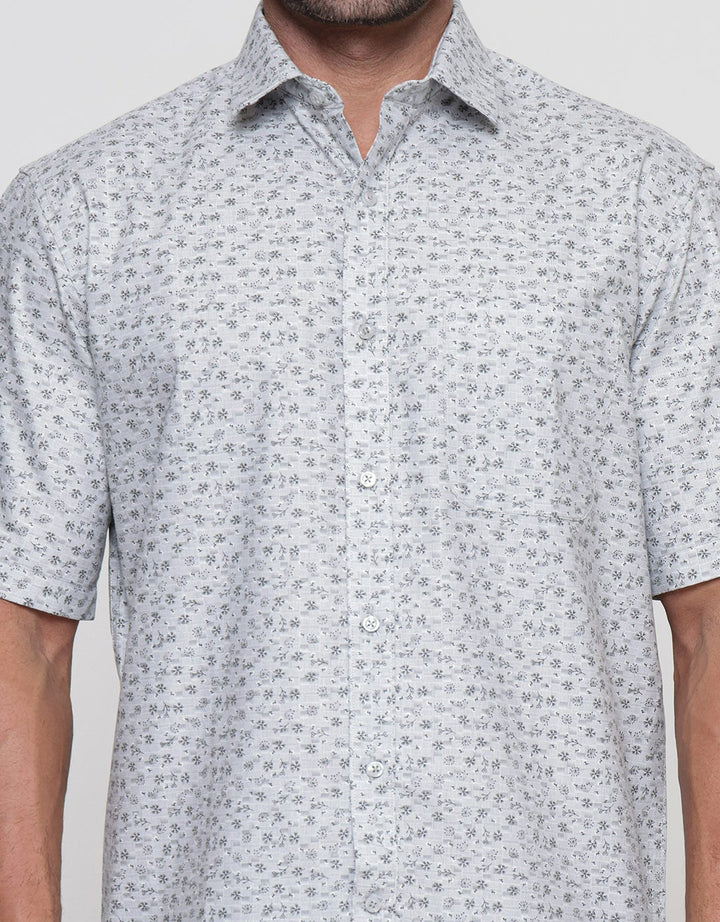 Cole Floral Forest Kemeja Lengan Pendek Pria