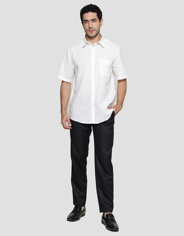 Cole Slub Print Kemeja Lengan Pendek Pria