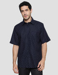 Cole Slub Print Kemeja Lengan Pendek Pria