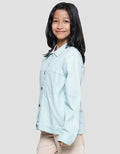 Nevada Ala Denim With Two Pocket Jaket Twill Anak Perempuan