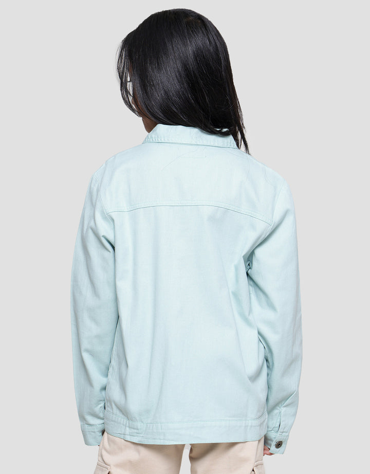 Nevada Ala Denim With Two Pocket Jaket Twill Anak Perempuan