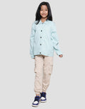 Nevada Ala Denim With Two Pocket Jaket Twill Anak Perempuan