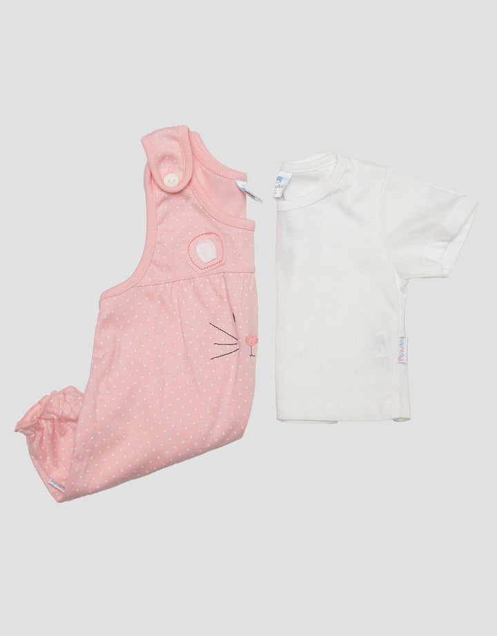 Pipiniko Overall Tikus Baju Set Anak Perempuan