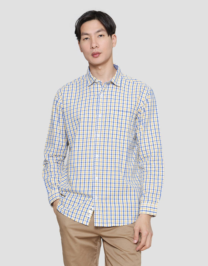 Lois Check Kemeja Lengan Panjang Pria