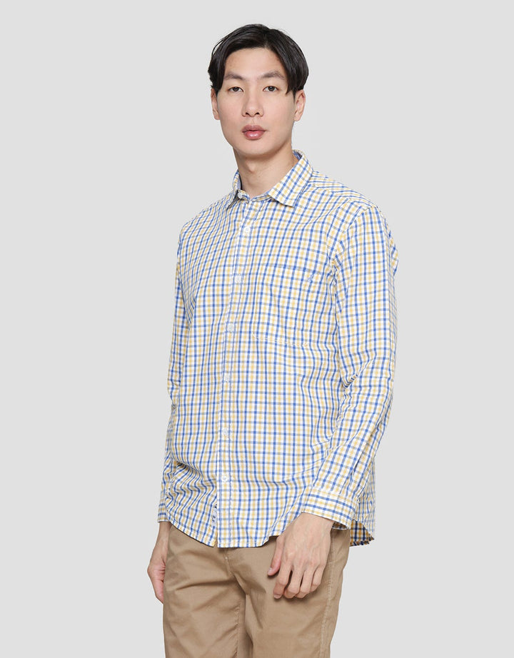 Lois Check Kemeja Lengan Panjang Pria