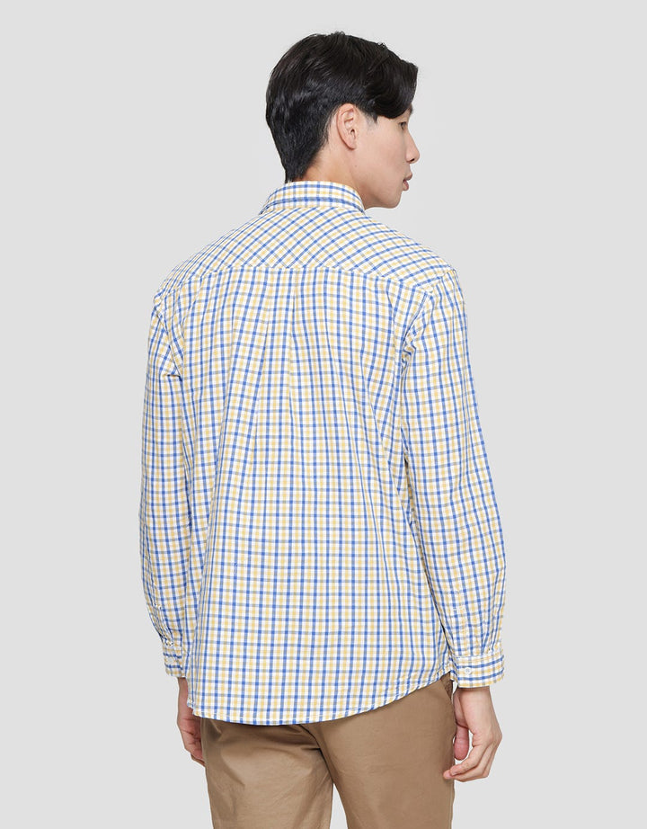 Lois Check Kemeja Lengan Panjang Pria