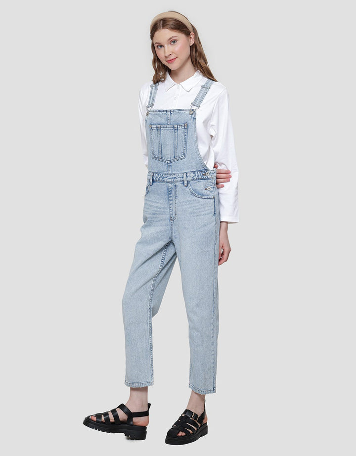 Nevada Dungaree Jumpsuit Denim Wanita
