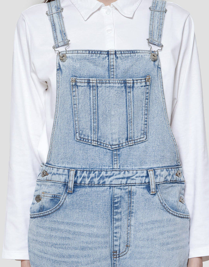 Nevada Dungaree Jumpsuit Denim Wanita