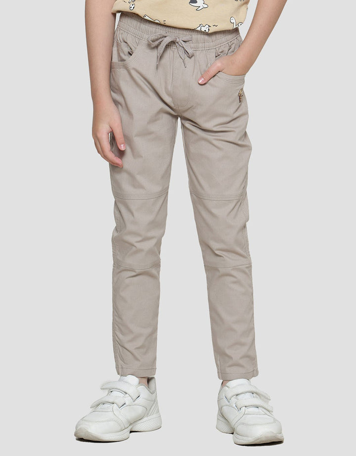 Little M  Woven Karet Stretch Bordir Celana Panjang Anak Laki-laki
