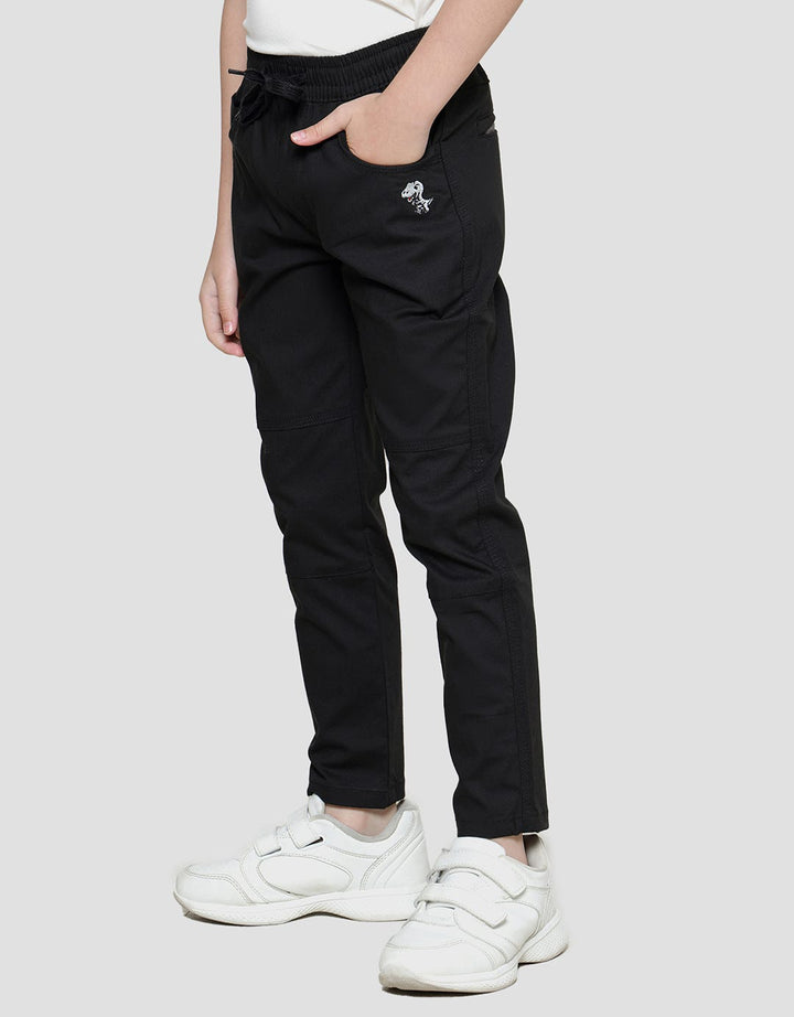 Little M  Woven Karet Stretch Bordir Celana Panjang Anak Laki-laki