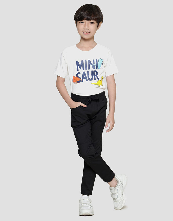 Little M  Woven Karet Stretch Bordir Celana Panjang Anak Laki-laki