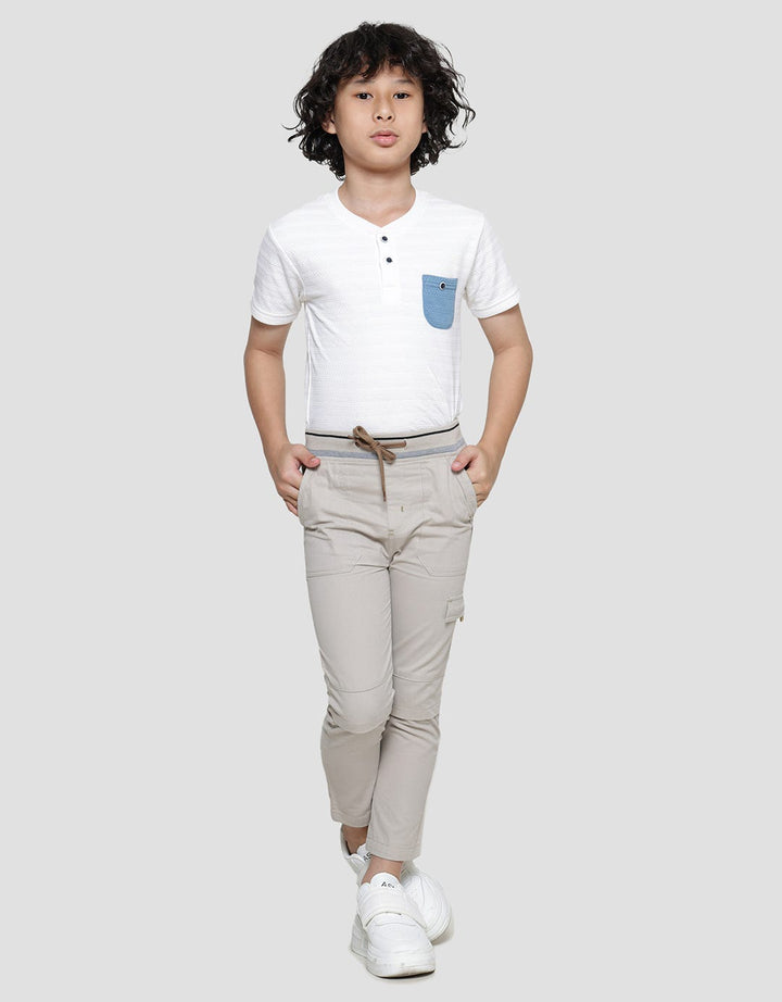 Little M Woven Reguler Rib Kntong Zigzag Celana Anak Laki-Laki