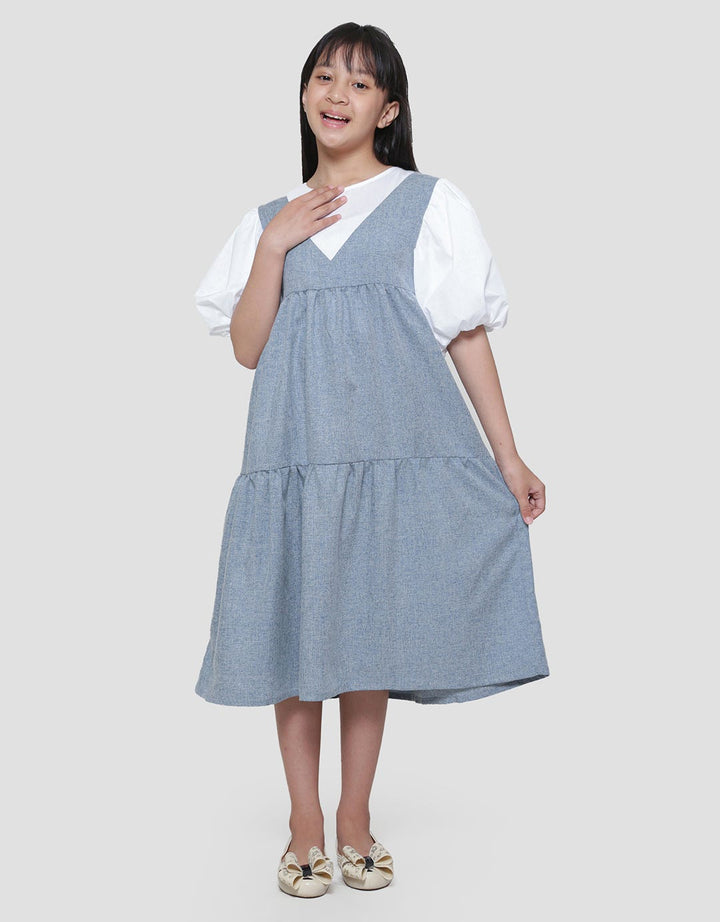 Nevada Woven Midi Dress Short Sleeve Girls