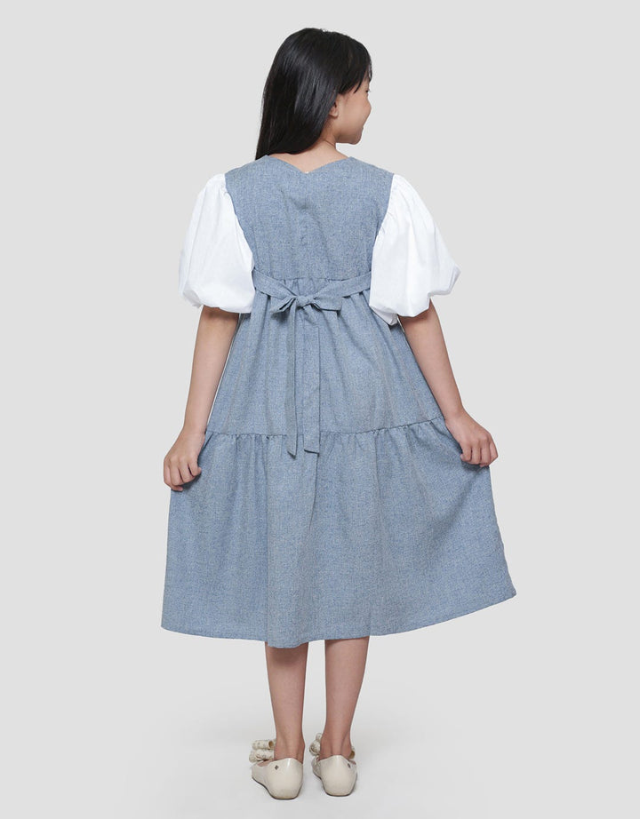 Nevada Woven Midi Dress Short Sleeve Girls