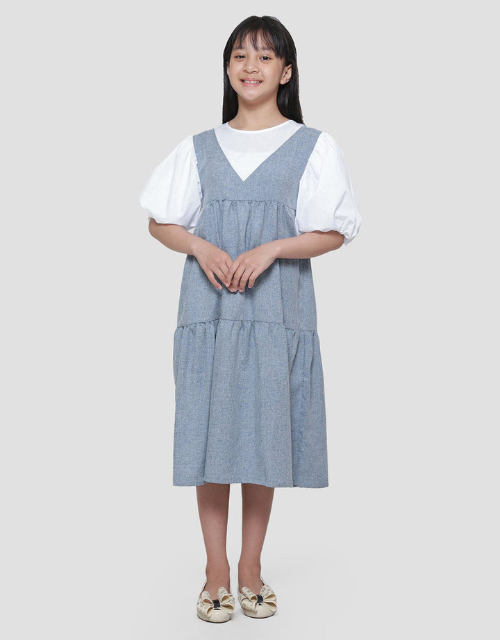 Nevada Woven Midi Dress Short Sleeve Girls