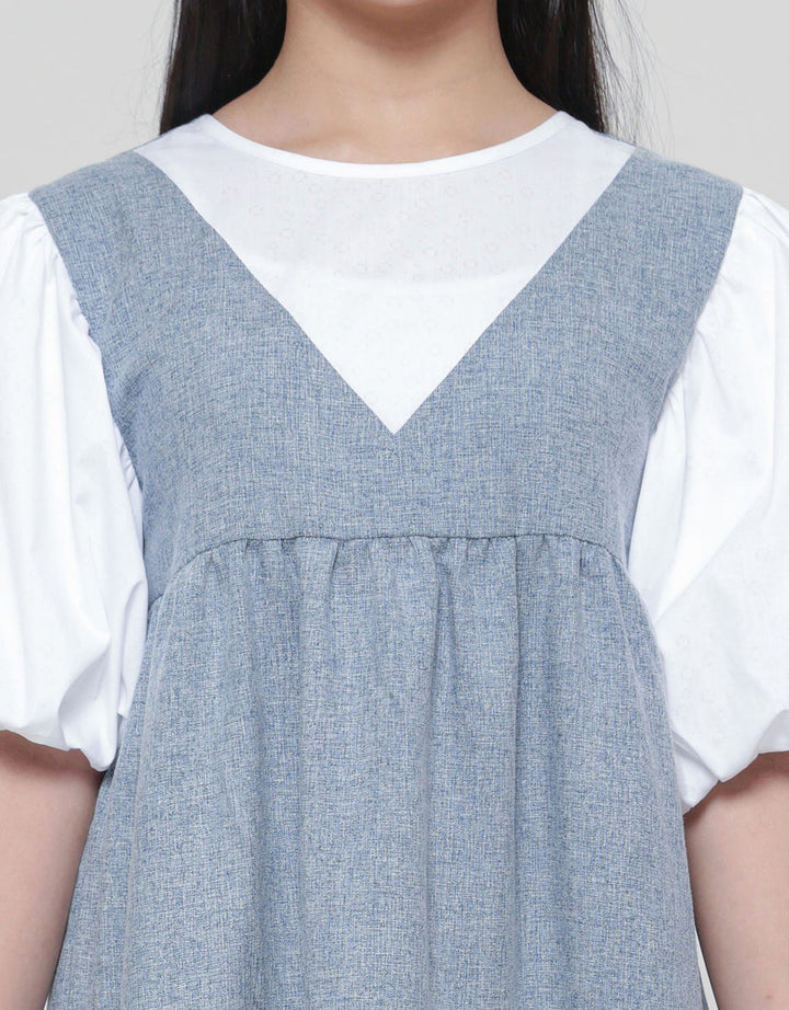 Nevada Woven Midi Dress Short Sleeve Girls