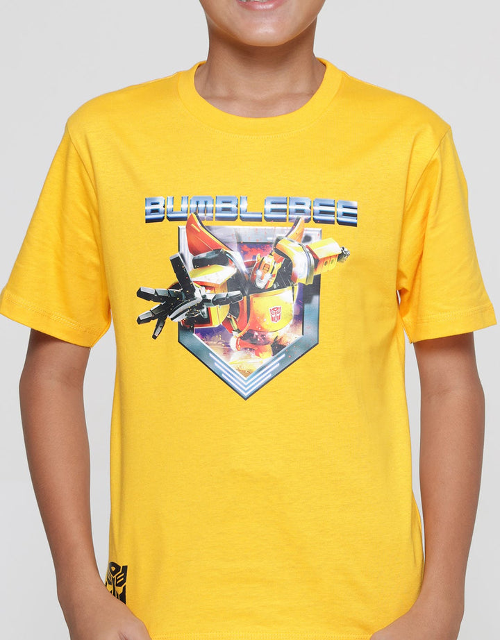 Character Bumblebee Action Short Sleeve T-shirt for Boys