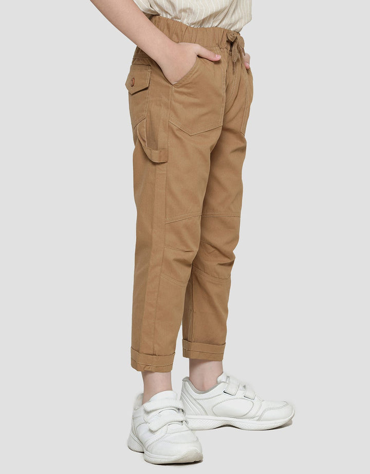 Little M  Woven Rib Tali Carpenter Celana Panjang Anak Laki-laki