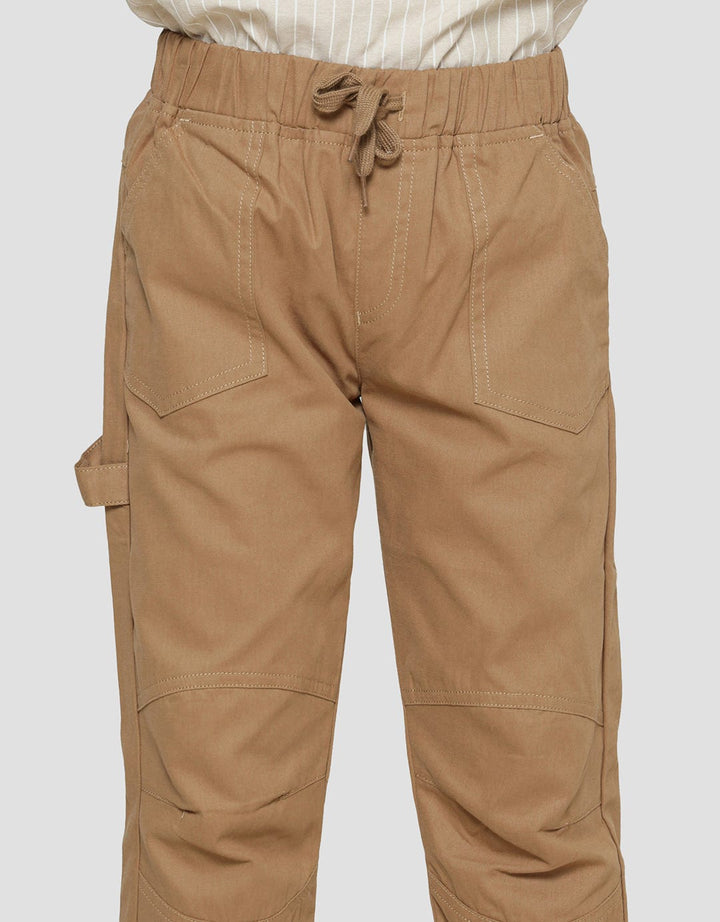 Little M  Woven Rib Tali Carpenter Celana Panjang Anak Laki-laki