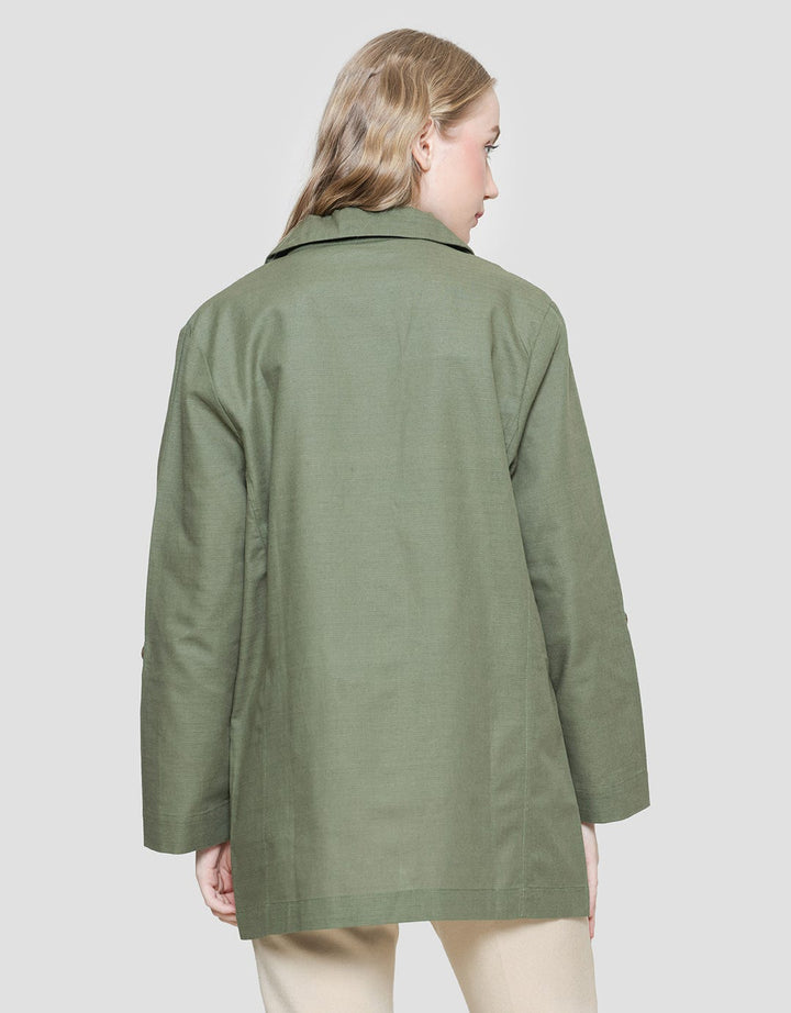 Details Rollable Cuff Blazer Women