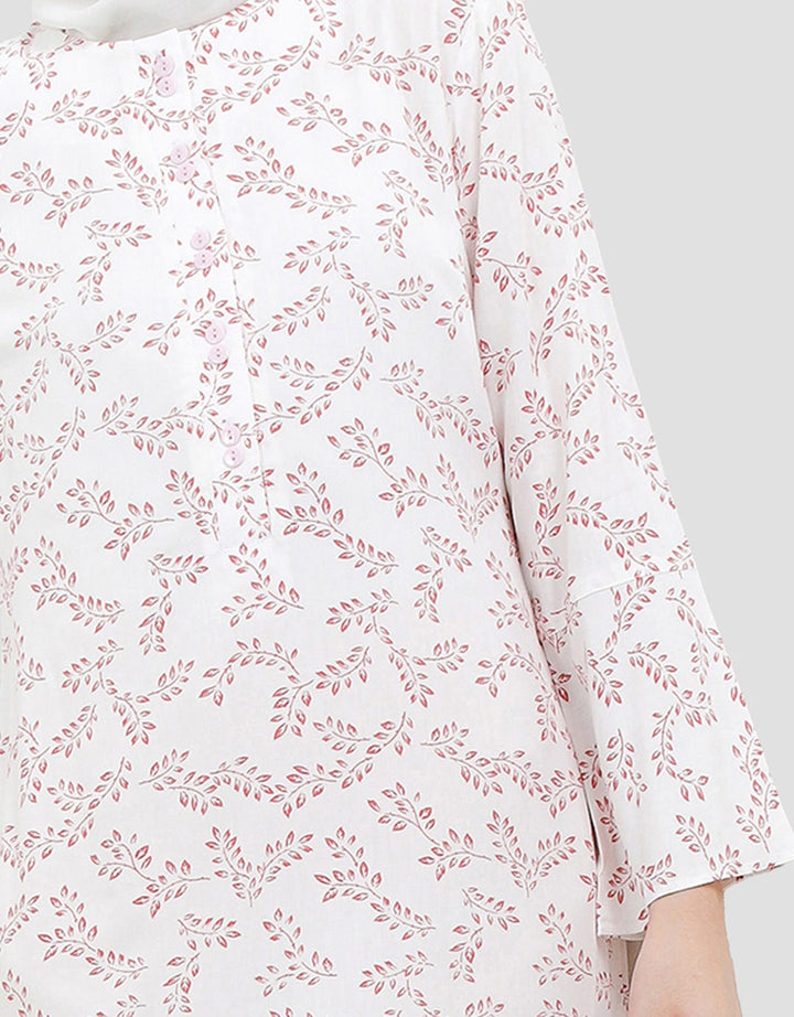 Arjuna Weda Regular Fit Ranting Daun Tunik Wanita