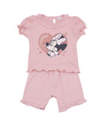 Disney Texture Minnie Pakaian Set Anak Perempuan