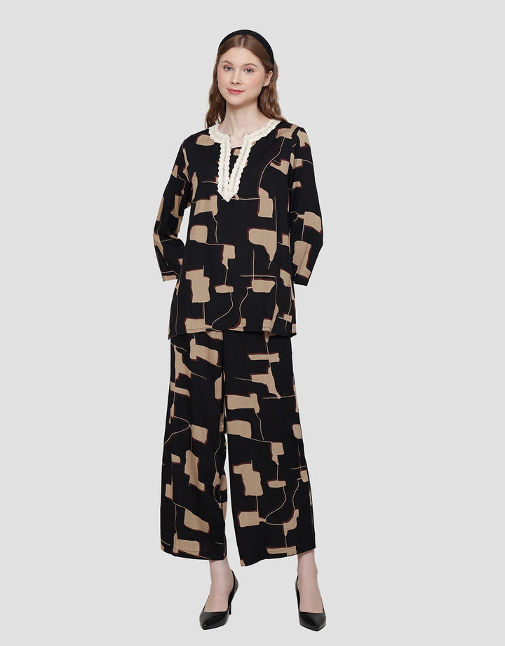 Arjuna Weda Satay Look Abstrak 6 Set Tunik Wanita