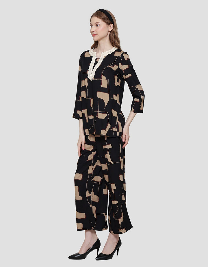 Arjuna Weda Satay Look Abstrak 6 Set Tunik Wanita