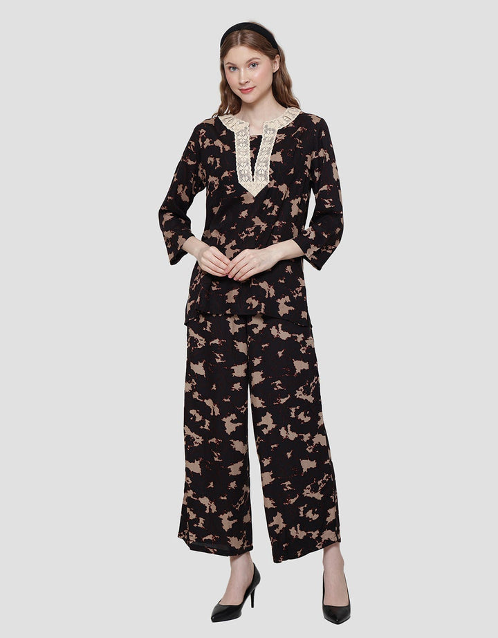 Arjuna Weda Satay Look Abstrak 3 Set Tunik Wanita