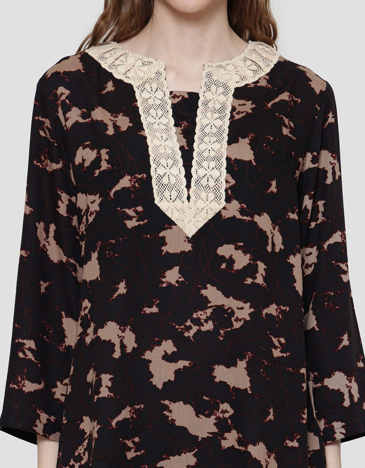 Arjuna Weda Satay Look Abstrak 3 Set Tunik Wanita