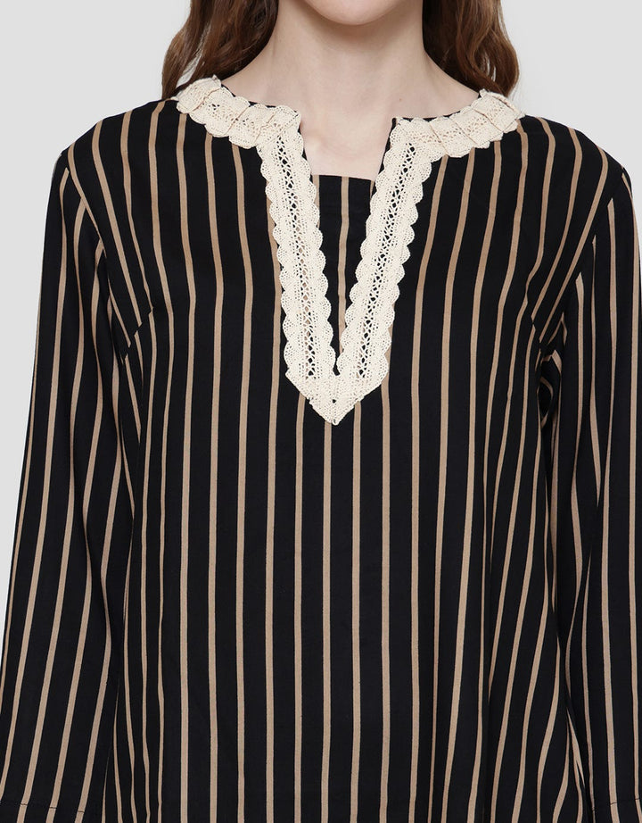 Arjuna Weda Satay Look Regular Fit Salur Pakaian Set Wanita